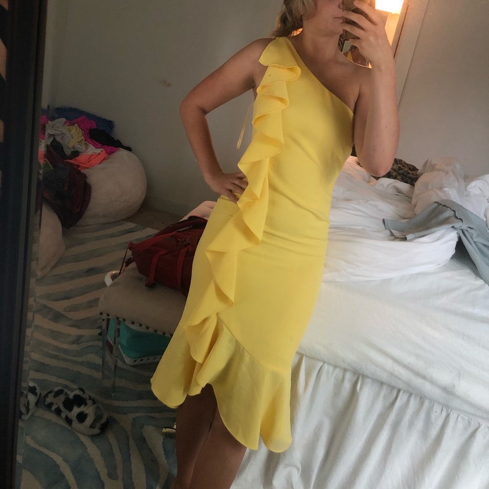 Likely Ruffled Yellow Dress - Linette - Picture 8 of 11